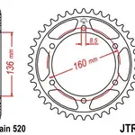 Couronne JT SPROCKETS 47 dents acier pas 520 type 5