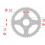 Couronne AFAM 38 dents acier pas 420 type 12100
