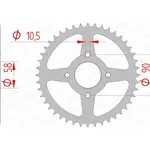 Couronne AFAM 39 dents acier pas 520 type 10221