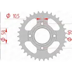 Couronne AFAM 40 dents acier pas 520 type 10214 Honda