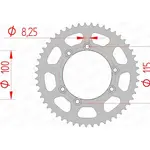Couronne AFAM 51 dents acier pas 420 type 92115
