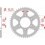 Couronne AFAM 39 dents acier pas 525 type 92666 Voxan 1000