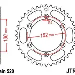 Couronne JT SPROCKETS 48 dents acier pas 520 type 8