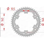Couronne AFAM 41 dents acier pas 525 type 92635 BMW