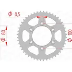 Couronne AFAM 48 dents acier pas 420 type 80103 Rieju