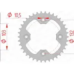 Couronne AFAM 39 dents acier pas 520 type 71305 KTM