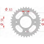Couronne AFAM 35 dents acier pas 420 type 10117 Honda MSX125