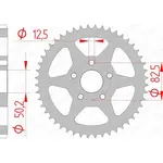 Couronne AFAM 40 dents acier pas 530 type 92803 Harley Davidson Sportster