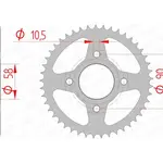 Couronne AFAM 51 dents acier pas 428 type 10223