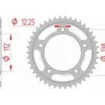 Couronne AFAM 42 dents acier pas 530 type 10508 Honda