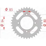 Couronne AFAM 41 dents acier pas 420 type 12101 Yamaha