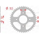 Couronne AFAM 44 dents acier pas 428 type 10236 Honda CBR125R