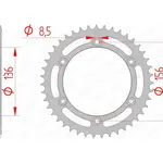 Couronne AFAM 43 dents acier pas 525 type 14506 Suzuki
