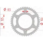 Couronne AFAM 45 dents acier pas 520 type 10212