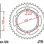 Couronne JT SPROCKETS 41 dents acier pas 520 type 13