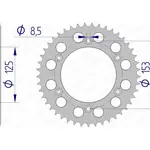 Couronne AFAM 41 dents alu pas 520 type 11212N