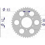 Couronne AFAM 51 dents alu pas 428 type 13208 Yamaha TY125