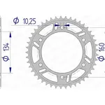 Couronne AFAM 47 dents alu pas 520 type 11618 Honda