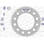 Couronne AFAM 46 dents alu pas 520 type 17206N Kawasaki