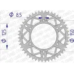 Couronne AFAM 47 dents alu pas 520 type 72304