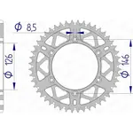 Couronne AFAM 48 dents alu pas 520 type 15203 Suzuki