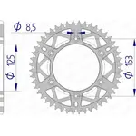 Couronne AFAM 48 dents alu pas 520 type 11212