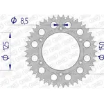 Couronne AFAM 45 dents alu pas 520 type 72304