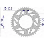 Couronne AFAM 45 dents alu pas 520 type 87606 Triumph