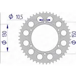 Couronne AFAM 48 dents alu pas 520 type 13604 Yamaha