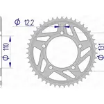 Couronne AFAM 46 dents alu pas 525 type 165800 BMW S1000RR