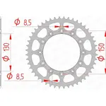 Couronne AFAM 47 dents acier ultra-light pas 520 type 12323SLK