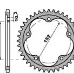 Couronne PBR 41 dents aluminium type 4464 pas 520 MV Agusta F3