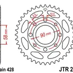 Couronne JT SPROCKETS 47 dents acier pas 428 type 269
