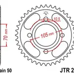 Couronne JT SPROCKETS 38 dents acier pas 530 type 278