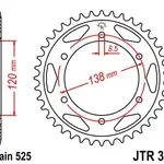 Couronne JT SPROCKETS 40 dents acier pas 525 type 312