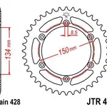 Couronne JT SPROCKETS 52 dents acier pas 428 type 459