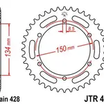 Couronne JT SPROCKETS 50 dents acier pas 428 type 463