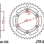 Couronne JT SPROCKETS 44 dents acier pas 520 type 698