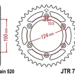 Couronne JT SPROCKETS 37 dents acier pas 520 type 735