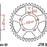 Couronne JT SPROCKETS 48 dents acier pas 530 type 829