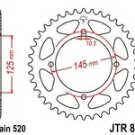 Couronne JT SPROCKETS 46 dents acier pas 520 type 857