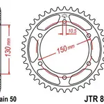 Couronne JT SPROCKETS 43 dents acier pas 530 type 859