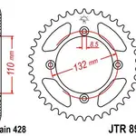 Couronne JT SPROCKETS 46 dents acier pas 428 type 895