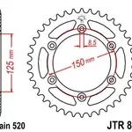 Couronne JT SPROCKETS 40 dents acier pas 520 type 897