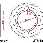 Couronne JT SPROCKETS 52 dents acier pas 428 type 1067