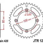 Couronne JT SPROCKETS 36 dents acier pas 420 type 1214 Honda