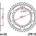 Couronne JT SPROCKETS 46 dents acier pas 525 type 1307
