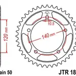 Couronne JT SPROCKETS 44 dents acier pas 530 type 1800