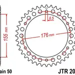Couronne JT SPROCKETS 43 dents acier pas 530 type 2011