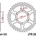 Couronne JT SPROCKETS 47 dents acier pas 525 type 2014